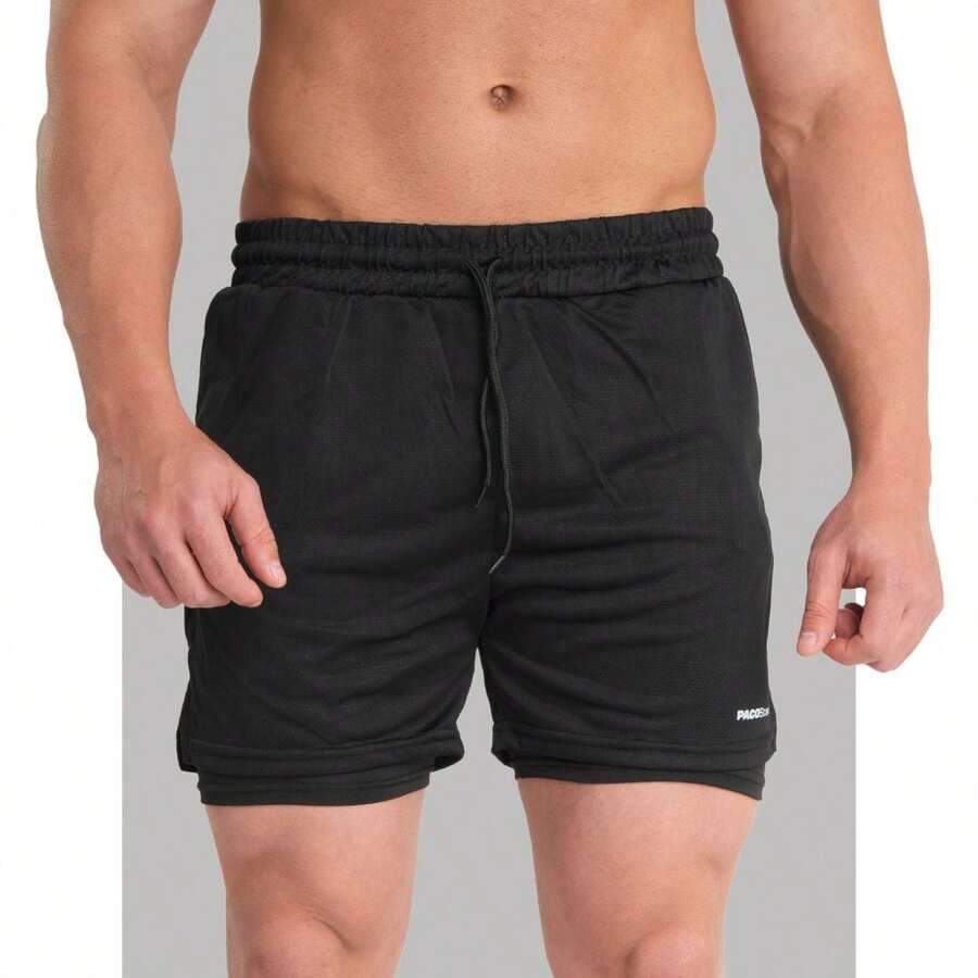 Quần Short Thể Thao Nam Kiểu Bạn Trai - màu đen - Xem 1