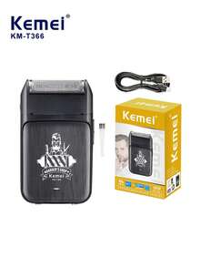 Kemei Nueva afeitadora eléctrica para hombres, afeitadora de lámina recargable por USB tipo C para uso diario, máquina de afeitar cabeza rapada, regalo de cumpleaños para hombres - Negro - Ver 10