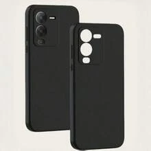 A Black Shockproof Case, Suitable For The Series, Phone Black Shockproof Case. Phone Case, Phone Protective Cover, Phone Shell, Phone Cover, Shockproof Phone Case, Black Phone Case, Simple Phone Case, Solid Color Phone Case, Black Phone Case, TPU Phone Case Shockproof Phone Case - Black - View 6