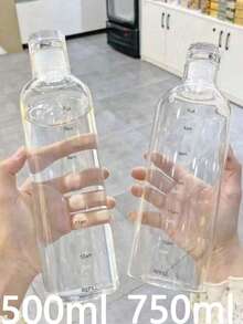 1 Stück transparente/schwarze PC Wasserflasche, auslaufsicher, stoßfest, tragbar, leicht zu reinigen, mit Zeitskala, geeignet für Wasser, Saft, Zitronenwasser, gemischten Tee und andere Getränke. Geeignet für Gym, Zuhause, Outdoor-Aktivitäten, Büro, Reisen und Campusnutzung; Wasserflasche, Tasse, Schmetterlingsflasche, Sportflasche, Studentenwasserflasche, Trinkgefäß, Getränkebehälter mit großer Kapazität, unverzichtbar für modischen Sport - Verschiedenfarbig - Übersicht 6