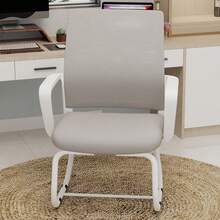 Ottomans - Grey+White + Metal+Mesh+Wood+Fabric - View 7