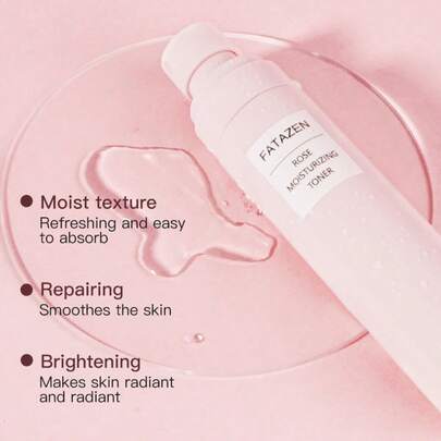  Brume faciale florale rose FATAZEN, hydratante rafraîchissante et matifiante, apaisante et réparatrice, soin après-soleil, portable pour les voyages en extérieur