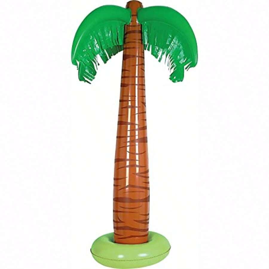 Beistle 50003 Iatable Palm Tree 34 inch - Verde Marrn - Ver 1