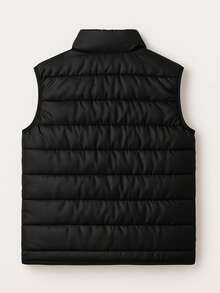 Premium Water-Resistant Nylon Puffer Vest - Best Value - 黑色 - 查看 3