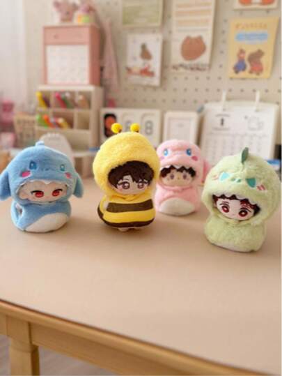 Quần áo búp bê 17cm, phù hợp cho búp bê thế hệ 1, 2, 3; Quần áo búp bê chủ đề động vật; Phụ kiện cho búp bê 6,7 inch; Bộ áo liền quần có khóa kéo; Váy búp bê bông xù (Không bao gồm búp bê)