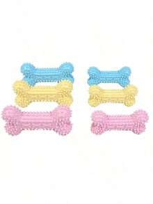 Juguetes para masticar para perros pequeños, hueso hueco con púas que ayuda a los cachorros a moler los dientes y aliviar el aburrimiento, suministros de bolas de masticación duraderas para mascotas - Multicolor - Ver 3