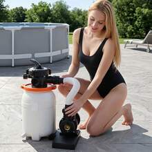10 In Sand Filter Pump For Above Ground Pool, 0.33 HP 3000 GPH, Swimming Pool Sand Filter Pump With Pre-Assembled Core & Leak-Resistant Design, 6-Way Valve, High-Efficiency Filtration For Pools - View 9