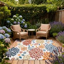 Vigorous  And Bright Colors Retro Mandala Tropical Rainforest Flowers Pattern Flannel Material Area Rug, Outdoor Carpet , 2D Digital Printing , Non-Slip Rubber Bottom, Multiple Sizes Available. Suitable For All Seasons, Washable, Machine Washable, Comfortable, Unique, As Birthday Gifts, Household Items, Wedding Items, Souvenirs, Home Decoration, Daily Life, Office Decoration, Birthday, Anniversary, Valentine's Day, Thanksgiving, Graduation Season, Christmas, Halloween, Mother's Day, Father's Day, Wedding, New Year Gift Decoration. Suitable For Shopping Centers, Restaurants, Kitchens, Bathrooms, Party, Game Room,Living Rooms, Bedrooms, Corridors, Balconies, Outdoor Doors, Door Mats, Entrance Mats, Non-Slip Mats, Offices, Cafes,  Yards, Rv Camping & Picnics,Piano Room Floor Decoration Rug.Suitable For Him, Her, Family Members, Boyfriend, Girlfriend, Father, Family Members, Mother, Lover, Daughter, Son, Grandfather, Grandmother, Teacher, Doctor, Nurse, Friend, Classmate, Pet. - 多色10 - 查看 3