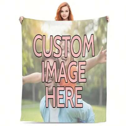 1pc Customized Blanket Using Pet Photos, Personalized Pet Blanket With Dog Or Cat Image, Flannel Sofa Blanket Pet Gift Ornamental,Cat Stylish,Cute,Colorful,Cuties Unique,Customized Home Goods Ideal Gifts For Him,Ideal Gifts For Her Her,Family,Friends,Pet Lovers,Pet For Anniversaries,For Birthdays Ornamental,Engraved Stylish,Fashion,Colorful,Vintage,Cute,Contracted,Cuties Custom,Unique,Customized,Personalized Pet For Anniversaries,For Birthdays,Customized Pet Supplies,Pet Supplies,2025 Halloween Accessories,Personalized With Pet's Name