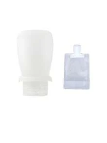 Bộ 1 túi đựng mỹ phẩm và sữa dưỡng thể di động, kèm chai silicon du lịch, túi hút chân không đựng dầu gội, mỹ phẩm có vòi đứng tái sử dụng, túi đựng rỗng có thể đổ đầy lại, chai du lịch chống rò rỉ, dùng để đựng dầu gội, mỹ phẩm và sữa dưỡng thể, đồ dùng cần thiết khi đi du lịch, đồ dùng ký túc xá, quà tặng tựu trường. - Nhiều màu - Xem 13