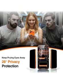 Bộ 3 miếng dán kính cường lực màu đen SDRDS, bảo vệ toàn màn hình, tương thích với iPhone 17/17 Pro/17 Pro Max/17 Air/16/15/14/13/12/11 Pro/Pro Max Plus, viền đen, chống nhìn trộm, bảo vệ toàn màn hình điện thoại, quà tặng Ngày của Mẹ. - Đen 3 - Xem 7