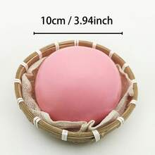 1PC 10cm/3.94in Super Large Fluid Cheese Ball With Gift Bag, Stress Relief Giant Fluid Ball, Big Slow Rebound Squeeze Toy, Stress Relief Toy, Mud Feeling Mochi Squeeze Toy, Birthday Gift, Squeeze Toy, Pinch Toy, Squishy, Taba Squishy, Sensory Toy - Multicolor - View 3