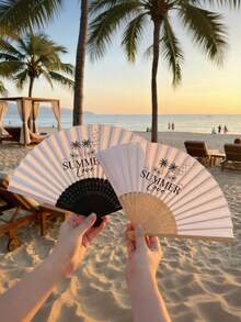 Customized Name/LOGO Fan, Classic DIY Fan, High-Quality Customized Decoration, Personalized, Fashionable And Exquisite Customization, Unique Ideal Gift Suitable For Her, Boyfriend, Girlfriend, Dad, Family, Mom, Friends, Pets, Son, Students, Daughter, Employees For Anniversary, Valentine's Day, Mother's Day, Birthday, Children's Day, Graduation, Wedding, Father's Day, Housewarming, School, Home, Office - Multicolor - View 2