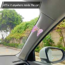 12pcs Embroidered Fragrant Butterfly Decorations, Exquisite Alloy & Stitching Craftsmanship, Delicate Handmade Car Air Vent Decor, Multi-Color Fluttering Butterfly Wings, Embroidered Butterfly Car Decor, Dashboard Accessories, Butterfly Car Accessories, Comes With Residue-Free Adhesive - Butterfly - View 4