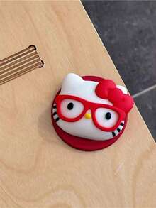 SANRIO Giá đỡ điện thoại từ tính hình mèo con và báo đốm 3D bằng silicon mới, phù hợp với ốp lưng điện thoại, chống rơi, giá đỡ để bàn có thể điều chỉnh. - Nhiều màu - Xem 9