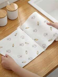 一次性可洗厨房纸巾、厨房清洁湿巾、散装抹布、吸水纸巾、干湿两用、防油厨房纸巾、厨房纸巾、厨房用品 - 多色 - 查看 5