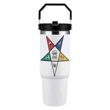 Vaso de 30 onzas con estilo , envuelto en un diseño de graffiti SGRHO - Blanco - Ver 6