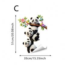 1/3 piezas Pegatinas de ventana con diseño de animales forestales - Ardilla, Mono y Patrón apilado de Pandas, Reutilizables, No dejan residuos, Adecuadas para ventanas, puertas, aulas, habitaciones infantiles y decoraciones de fiesta. - Pegatinas de animales para ventanas - Ver 13