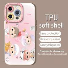 Lindas muñecas chibi rosas flotando por ahí.funda de teléfono Fundas compatibles con Samsung,Apple,VIVO,OPPO,Motorola,Google,Xiaomi y Honor.Fabricadas en silicona TPU,ofrecen protección contra golpes y caídas. - Blanco - Ver 5