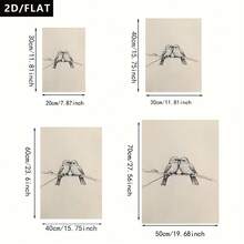 1pc 2D/Flat Modern Minimalist Style Decorative Canvas Wall Art Poster With Two Birds Perching On Branch, Cozy And Comfortable Home Decor For Living Room, Bedroom, And Study - 111 - View 7