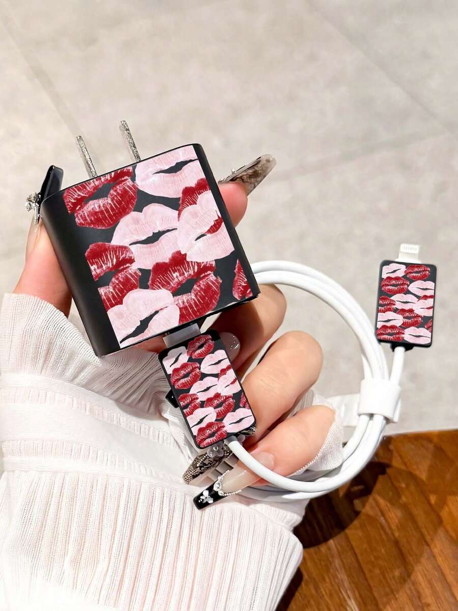 性感粉色唇形保护壳，兼容 15 Pro Max、17 Pro Max、16 Pro Max、11、12、13、14 Pro Max，时尚美观 - 黑色 - 查看 1