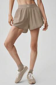 Alo Yoga Alo Match Point Short True To Size Women's Gravel W6334r - 淺灰色 - 查看 4