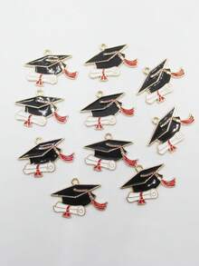 10 piezas/paquete Accesorios de Borla de Graduación DIY Joyería Colgante Temporada de Graduación - Multicolor - Ver 4