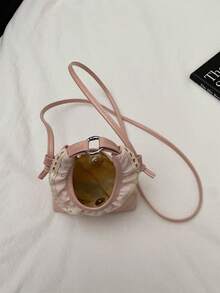 Girls' Autumn/Winter Fashion Crossbody Bag, Cute Princess Handbag, Korean Style Shoulder Bag For Outdoor - Pink - View 4