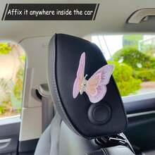12pcs Embroidered Fragrant Butterfly Decorations, Exquisite Alloy & Stitching Craftsmanship, Delicate Handmade Car Air Vent Decor, Multi-Color Fluttering Butterfly Wings, Embroidered Butterfly Car Decor, Dashboard Accessories, Butterfly Car Accessories, Comes With Residue-Free Adhesive - Butterfly - View 3