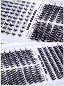 528/544/608pcs D-Curl 10-16mm Wide Stem DIY False Eyelash Clusters, Natural & Thick, Reusable, Suitable For Daily Life, Wedding, Date, Party, Music Festival, Spring, Travel, Mother's Day Gift - D - View 7
