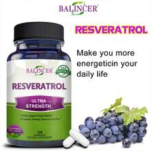 Premium Resveratrol Capsules - An Antioxidant Supplement Suitable For Both Men And Women, Supporting Heart And Immune Health - 1000 Mg Per Serving - 120 Capsules - 1瓶 - 查看 4
