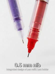 8 Sets Of 8-Color Straight Liquid Ballpoint Pens, Needle Tube Type Neutral Pens, Water-Based Painting Pens, Multi-Color Hand Account Pens, 0.5mm Large Capacity Quick Drying Pens, Key Markers For Office Students - Multicolor - View 5