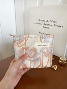 MEYOU FAIRY AGG 女款清新風格化妝包，內層收納袋，便攜式旅行盥洗包，手提包，多功能護膚品收納袋，衛生棉收納袋，送給媽媽/女朋友的禮物，學生鉛筆盒 - 彩色 - 查看 10