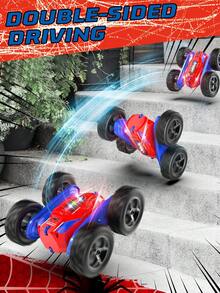 1 Stück Fernbedienung Stunt Auto, amphibisches RC Auto für Kinder 2-in-1, 360° Fernbedienung Stunt Auto mit 2,4GHz, drehbarer 360° RC Crawler mit Frontlicht, 4WD Offroad Drift, RC Rennwagen Spielzeug für 6-12 Jahre alte Jungen und Mädchen, 180° Überschlag, Outdoor Spielzeug für 4-8 Jahre, geeignet für 6+ Jahre, kreatives Geschenk für Jungen und Mädchen im Alter von 6 7 8 9 10 11 12+ - Verschiedenfarbig - Übersicht 4
