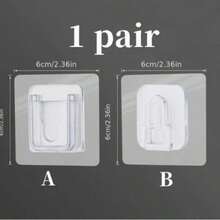 10pcs Strong Adhesive Wall Hooks - Transparent, Easy Install Suction Cup Hooks, Suitable For Kitchen And Bathroom Storage, Hanging Hooks No Drilling, Multi-Function Holder For Router, Power Strip, Sticky Patch, Invisible Buckle - Multicolor - View 13