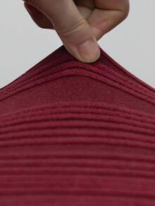 1pc Solid Color Elastic Jacquard Sofa Seat Cushion Cover, Removable And Machine Washable, Suitable For Living Room Polyester Sofa Seat Cushion And Backrest Cover - Burgundy - View 9