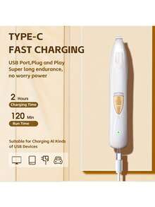 Máy cắt móng vuốt điện cho chó và mèo có đèn LED, máy tỉa lông chó chuyên nghiệp sạc USB, máy cạo lông chó mèo, mắt, mặt, tai cho thú cưng, dung lượng pin 400mAh. - Xem 8