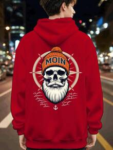 Nuevas  de moda de la temporada: Hola, este es un nuevo estilo de ropa masculina para otoño e invierno, que incluye una sudadera con estampado en la espalda y una sudadera con capucha para parejas. Es un suéter versátil y holgado, adecuado tanto para deportes como para uso casual, talla grande. - Negro - Ver 11