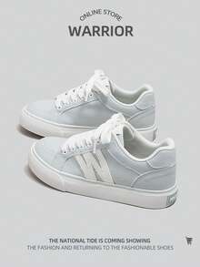 WARRIOR 1 đôi giày thể thao cổ thấp, kiểu dáng năng động và đa năng, phù hợp để mang hàng ngày. - xám-xanh-trắng - Xem 3