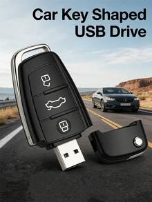 BIYETIMI Car Key Shaped USB Flash Drive, Portable Stylish USB Memory Stick, High-Speed Data Storage Pen Drive For Laptop, PC, Car Audio - Perfect Gift For Car Enthusiasts - View 5