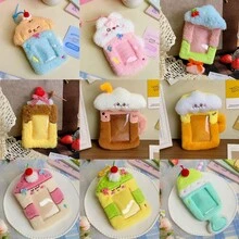1pc Super Cute Furry Transparent Cartoon Card Holder, Ins Style Cartoon Plush Card Holder, Three Inch Photo Star Card Display Pendant, Multifunctional Id Card, Work Card, Student Card, Teacher Card, Medical Chest Card Available - A - View 1