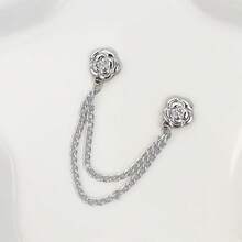 1 st. t-shirtklänning med kameliablommor, kort ärm, fast justerbar knapp, längre fåll, fast knapp - Flerfärgad - Visa 11