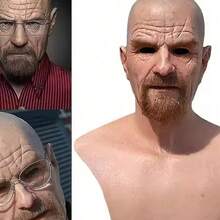 Realistic Bald Old Man Mask Walter White Mask Heisenberg Latex Mask Adult Halloween Cosplay Party Masquerade Props - View 4