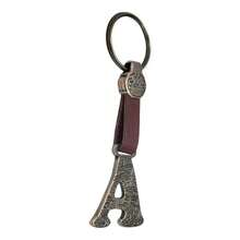 Metal Keychain With Engraved Initial And  Calendar - Handmade Gift Of Mexican Heritage - Letter a - View 2