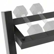 This Heavy-Duty Dumbbell Rack Provides , Stable Storage For Dumbbells, Organizing Your Workout Space Efficiently. Built With Strong Material For Long-Term Use, It Saves Space And Keeps Your Home Or Gym Tidy. - 2 Tier Dumbbell Rack - View 4