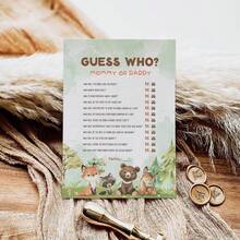 Bộ 10/30 món đồ chơi chủ đề Rừng xanh vui nhộn dành cho bố mẹ mới sinh con, phù hợp cho bé trai hoặc bé gái (Có kèm thẻ dự đoán/thẻ trò chơi) - Nhiều màu - Xem 7