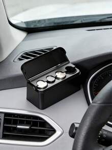 kumim 1pc Car Coin Storage Box, Car Coin Clip, Mixed Coin Bank, Multifunctional Adhesive Coin Holder For Car Car Storage Net Bag Car Items Car Storage Travel Essential1For Women Storage Organizer Travel Essentials Back To School Dormitory Storage Fall Decor - Multicolor - View 12