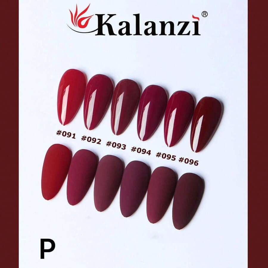 Gama De Gel Semipermanente Para Uñas UV Kalanzi 6 pzs A Elegir uñas uñas press on uñas materiales gelish para uñas lamparas para uñas kit de uñas acrílicas lampara para uñas cosas para uñas lámpara para uñas decoración de uñas kit de uñas material para uñas - Rojo - Ver 1