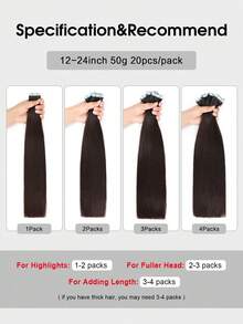 SUYYA 隐形胶带式接发 真人发 20片 20英寸 自然深棕色原生雷米发 无痕注塑胶带式接发 - S2 - 查看 7