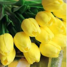 12 pezzi profumo di fiori di tulipano artificiali, adatti come centrotavola, decorazione per tavolo da pranzo, per occasioni come San Valentino, Festa della Mamma, Ringraziamento e decorazione da giardino - Multicolore - Visualizzare 5
